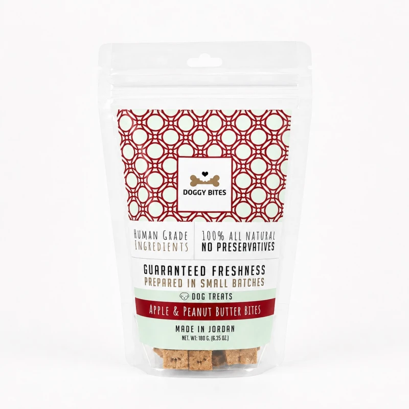 Doggy Bites Apple & Peanut Butter Bites for Dogs – 180g, Natural & Delicious Dog Treats, Nutritious Snack Perfect for Training & Daily Rewards - Doggy bites