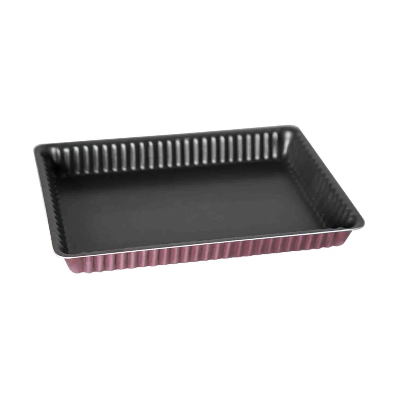 Decorated Newflon Jolly Rectangular tart Pan 32 cm - Chefs forum
