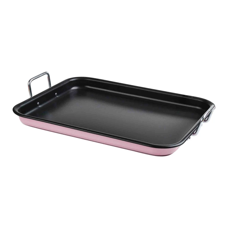 Rectangular Newflon Rosa Cookie Tray 42*33cm Chrome Hand - Chefs forum