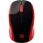 The HP 200 mouse (in red) is an affordable, ambidextrous peripheral designed for everyday computing tasks and mobile office setups. - HP