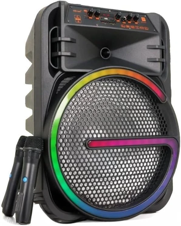 Portable Bluetooth Speaker KTS-2170 15-Inch with Microphone and RGB Lights - Kbroad