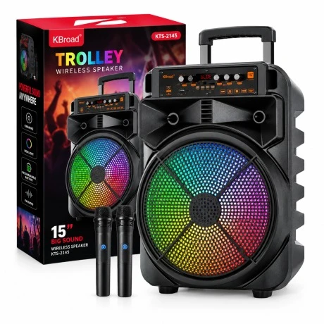 Bluetooth Speaker KTS-2145 15-inch Dual Microphones Wireless and karaoke speaker Bluetooth Speaker KTS-2145 15-inch Dual Microphones Wireless and karaoke speaker