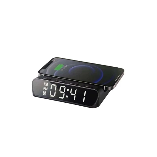 HAVIT W3031-BK 3-in-1 Wireless 15W Qi Charger with Alarm Clock – Black HAVIT W3031-BK 3-in-1 Wireless 15W Qi Charger with Alarm Clock – Black