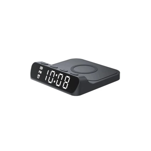HAVIT W3031-BK 3-in-1 Wireless 15W Qi Charger with Alarm Clock – Black - Havit - Image 3