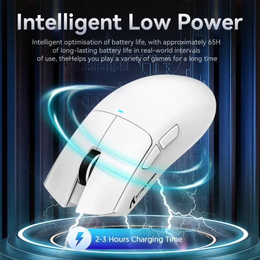 Attack Shark X11 Lightweight Wireless Gaming Mouse with RGB Charging Dock,Tri-Mode-2.4G/USB-C Wired/BT,22K DPI,PAW3311 Optical Sensor,HUYU Switch, 5 programmable Buttons for PC/Mac(White) - ATTACK SHARK - Image 3