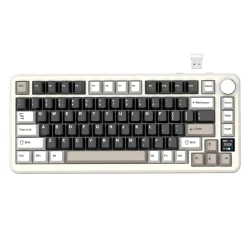 Attack Shark X85 Pro is a budget-friendly, 75% tri-mode mechanical gaming keyboard featuring a gasket-mount design, a built-in 0.85-inch TFT smart color display, and a CNC control