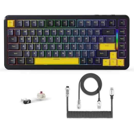 Attack Shark M86 Tri-mode Gasket Mechanical Keyboard Moonlight Night Blueberry Switch Arabic and English Layout - ATTACK SHARK - Image 2