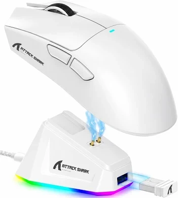 Attack Shark G3 Pro Tri-Mode Wireless Gaming Mouse – PAW3311, White Attack Shark G3 Pro Tri-Mode Wireless Gaming Mouse – PAW3311, White