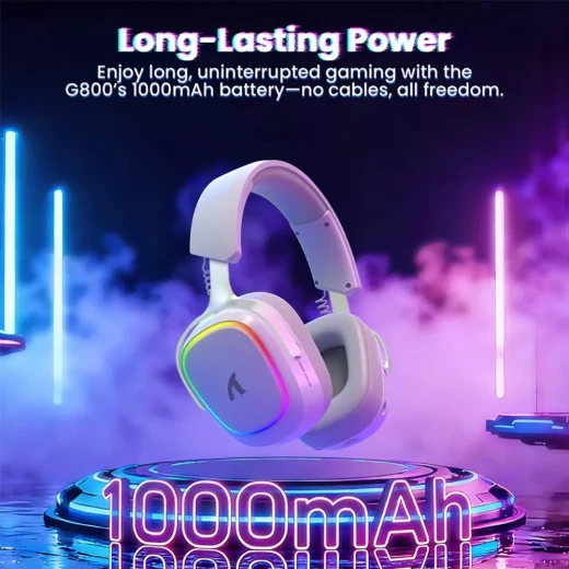 Attack Shark G800 Wireless RGB Gaming Headset – White - ATTACK SHARK - Image 3