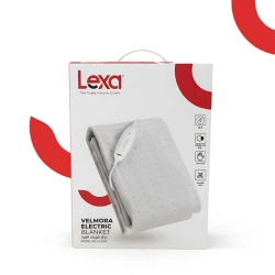 LEXA Electric Heated Blanket Single Size, Soft Fabric Bed Warmer with Heat Control Settings, Fast Warmth for Cozy Winter Sleep, Easy to Clean