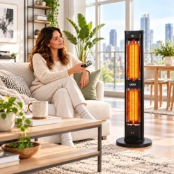 LEXA Carbon Promax LX-2108 Electric Heater, Carbon Fiber Infrared Space Heater, Fast Heating, Energy Saving, Portable for Home, Bedroom, Living Room & Office