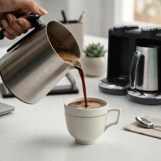 LEXA Electric Turkish Coffee Maker Double Cup (Mujawaz), Brews Authentic Rich Coffee with Foam, Easy to Clean Coffee Machine for Home & Office - Lexa - Image 2