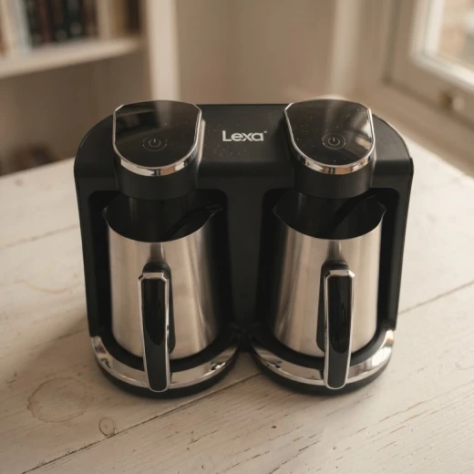 LEXA Electric Turkish Coffee Maker Double Cup (Mujawaz), Brews Authentic Rich Coffee with Foam, Easy to Clean Coffee Machine for Home & Office - Lexa - Image 3