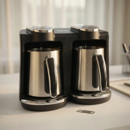 LEXA Electric Turkish Coffee Maker Double Cup (Mujawaz), Brews Authentic Rich Coffee with Foam, Easy to Clean Coffee Machine for Home & Office - Lexa - Image 4