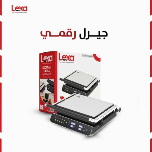 LEXA Digital Toaster Grill with Electronic Control Panel, Precise Temperature & Timer, Sandwich Maker for Toast, Meat & Vegetables, Easy to Clean