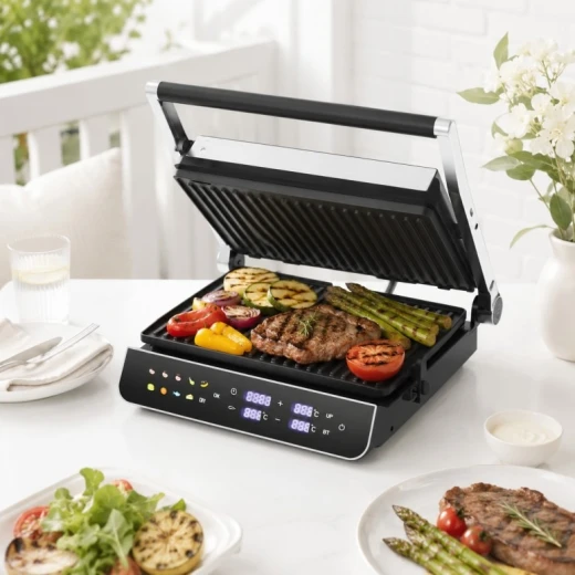 LEXA Digital Toaster Grill with Electronic Control Panel, Precise Temperature & Timer, Sandwich Maker for Toast, Meat & Vegetables, Easy to Clean - Lexa - Image 4