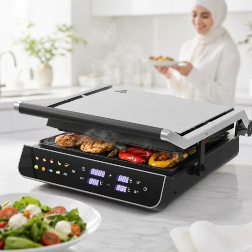 LEXA Digital Toaster Grill with Electronic Control Panel, Precise Temperature & Timer, Sandwich Maker for Toast, Meat & Vegetables, Easy to Clean - Lexa - Image 7