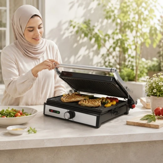 LEXA Crispo Grill Toaster, 2-in-1 Grilling & Toasting Machine for Sandwiches, Toast & Grilled Meals, Durable Heating Plates, Easy to Clean for Breakfast - Lexa - Image 3
