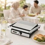 LEXA Crispo Grill Toaster, 2-in-1 Grilling & Toasting Machine for Sandwiches, Toast & Grilled Meals, Durable Heating Plates, Easy to Clean for Breakfast - Lexa