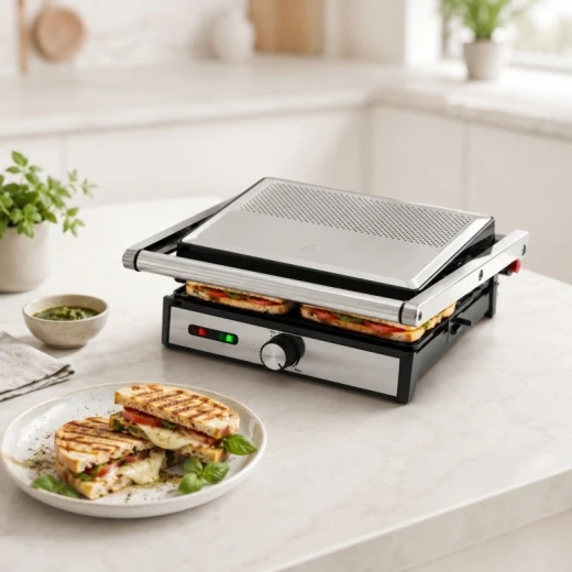 LEXA Crispo Grill Toaster, 2-in-1 Grilling & Toasting Machine for Sandwiches, Toast & Grilled Meals, Durable Heating Plates, Easy to Clean for Breakfast - Lexa - Image 4