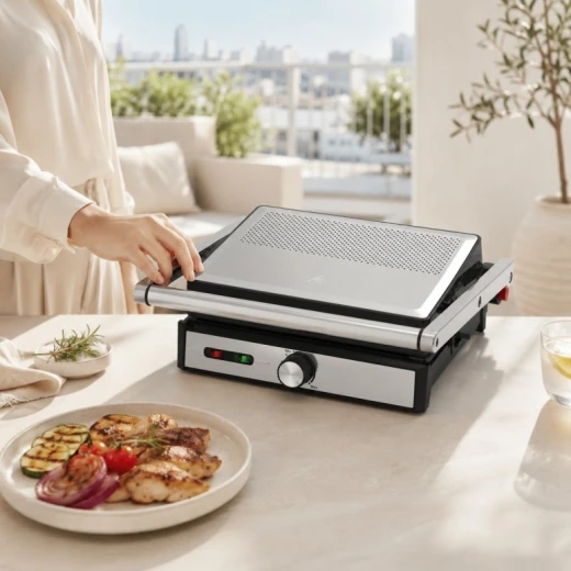 LEXA Crispo Grill Toaster, 2-in-1 Grilling & Toasting Machine for Sandwiches, Toast & Grilled Meals, Durable Heating Plates, Easy to Clean for Breakfast - Lexa - Image 6