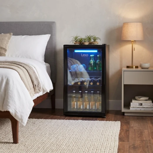 LEXA Glass Door Display Refrigerator with Interior Lighting, Adjustable Shelves, Commercial Beverage & Food Cooler for Shops, Cafes & Restaurants - Lexa - Image 2