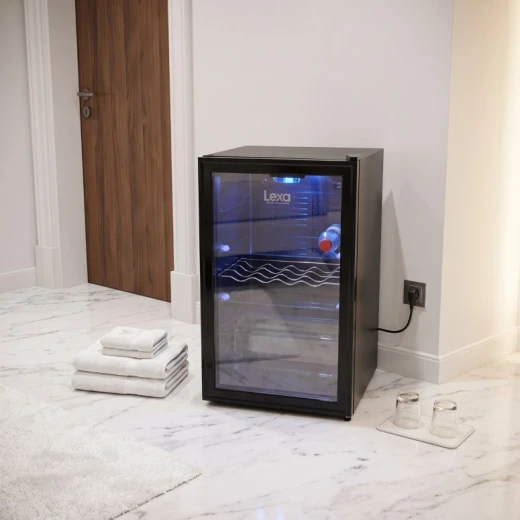 LEXA Glass Door Display Refrigerator with Interior Lighting, Adjustable Shelves, Commercial Beverage & Food Cooler for Shops, Cafes & Restaurants - Lexa - Image 13