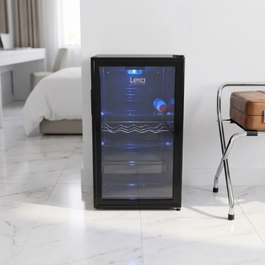 LEXA Glass Door Display Refrigerator with Interior Lighting, Adjustable Shelves, Commercial Beverage & Food Cooler for Shops, Cafes & Restaurants - Lexa - Image 5