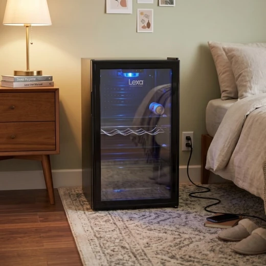 LEXA Glass Door Display Refrigerator with Interior Lighting, Adjustable Shelves, Commercial Beverage & Food Cooler for Shops, Cafes & Restaurants - Lexa - Image 9