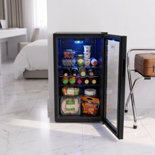 LEXA Glass Door Display Refrigerator with Interior Lighting, Adjustable Shelves, Commercial Beverage & Food Cooler for Shops, Cafes & Restaurants - Lexa - Image 11