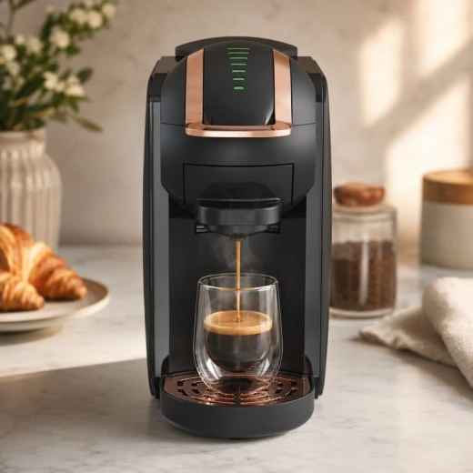 LEXA Multi-Capsule Espresso Coffee Machine, 19-Bar Pressure Pump, 1450W Power, Compatible with Coffee Capsules, Ground Coffee and Pods, Prepares Espresso, Latte and Cappuccino, 0.6L Removable Water Tank, Energy-Saving System - Lexa - Image 4