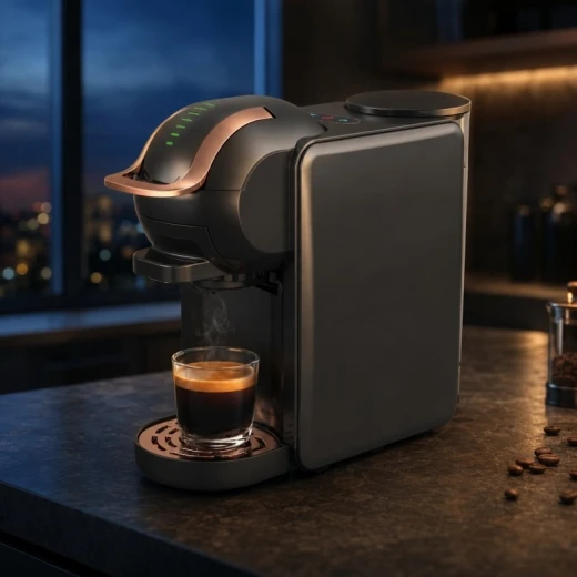 LEXA Multi-Capsule Espresso Coffee Machine, 19-Bar Pressure Pump, 1450W Power, Compatible with Coffee Capsules, Ground Coffee and Pods, Prepares Espresso, Latte and Cappuccino, 0.6L Removable Water Tank, Energy-Saving System - Lexa - Image 7
