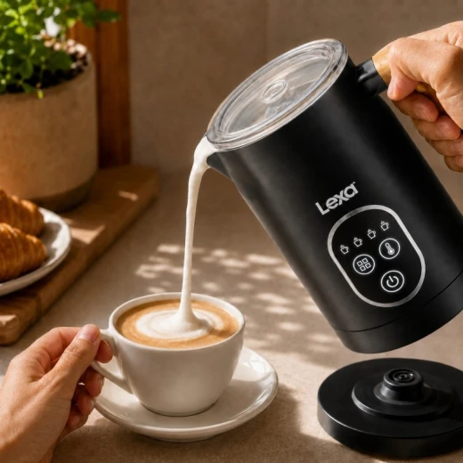LEXA Electric Milk Frother, Creamy Thick Foam for Cappuccino, Latte & Frappe, Easy to Use & Clean, Barista-Style Drinks at Home or Office - Lexa - Image 5