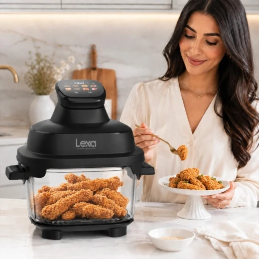 LEXA Air Fryer, Healthy Oil-Free Cooking, Crispy Chicken, Fries & Vegetables, Fast Heating & Even Cooking, Easy to Clean Kitchen Appliance for Family - Lexa - Image 4