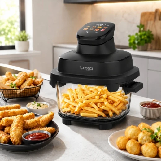 LEXA Air Fryer, Healthy Oil-Free Cooking, Crispy Chicken, Fries & Vegetables, Fast Heating & Even Cooking, Easy to Clean Kitchen Appliance for Family - Lexa - Image 5