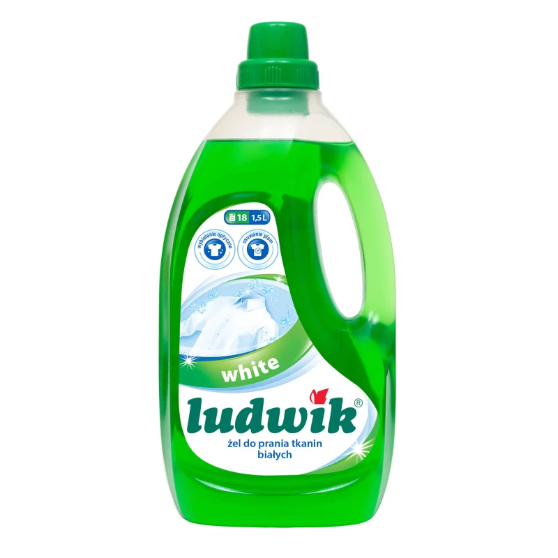 Ludwik Laundry Gel for White Fabrics, Stain Removal and Whiteness Care, 1.5 L - Ludwik