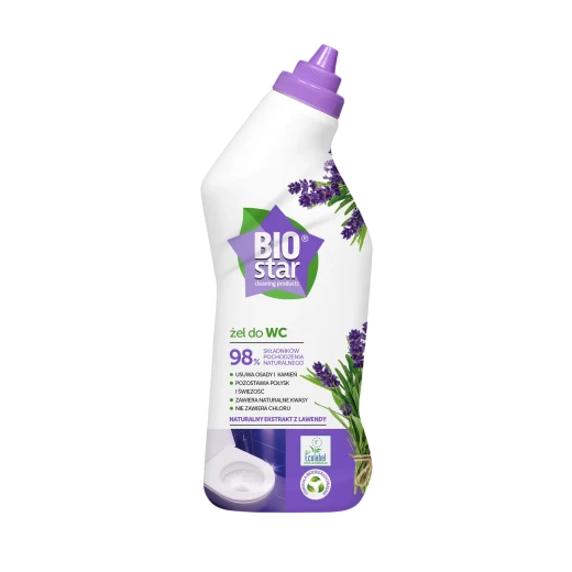 BioStar Toilet Cleaning Gel with Natural Lavender Extract, Limescale & Deposit Removal, Chlorine-Free, 750 ml BioStar Toilet Cleaning Gel with Natural Lavender Extract, Limescale & Deposit Removal, Chlorine-Free, 750 ml
