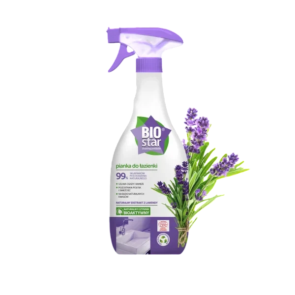 BioStar Bathroom Cleaning Foam with Natural Lavender Extract, 99% Ingredients of Natural Origin, 700 ml - BioStar