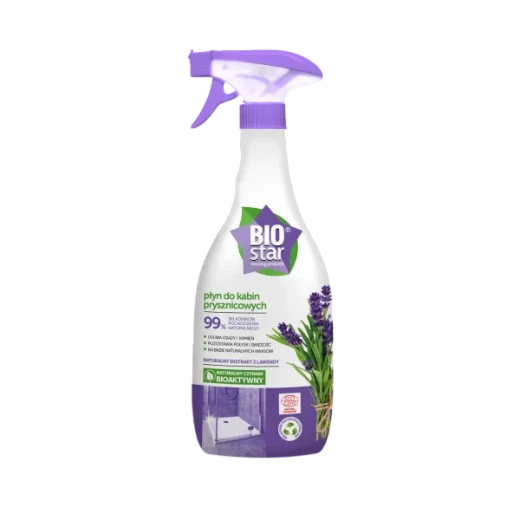 BioStar Shower Cabin Cleaner Spray with Natural Lavender Extract, 99% Ingredients of Natural Origin, 700 ml BioStar Shower Cabin Cleaner Spray with Natural Lavender Extract, 99% Ingredients of Natural Origin, 700 ml