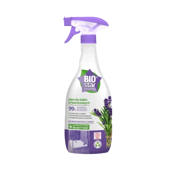 BioStar Shower Cabin Cleaner Spray with Natural Lavender Extract, 99% Ingredients of Natural Origin, 700 ml - BioStar