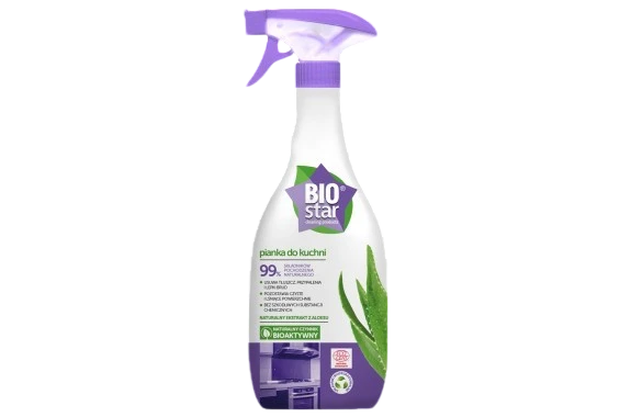 BioStar Kitchen Cleaning Foam with Aloe Extract, 99% Ingredients of Natural Origin, 700 ml - BioStar