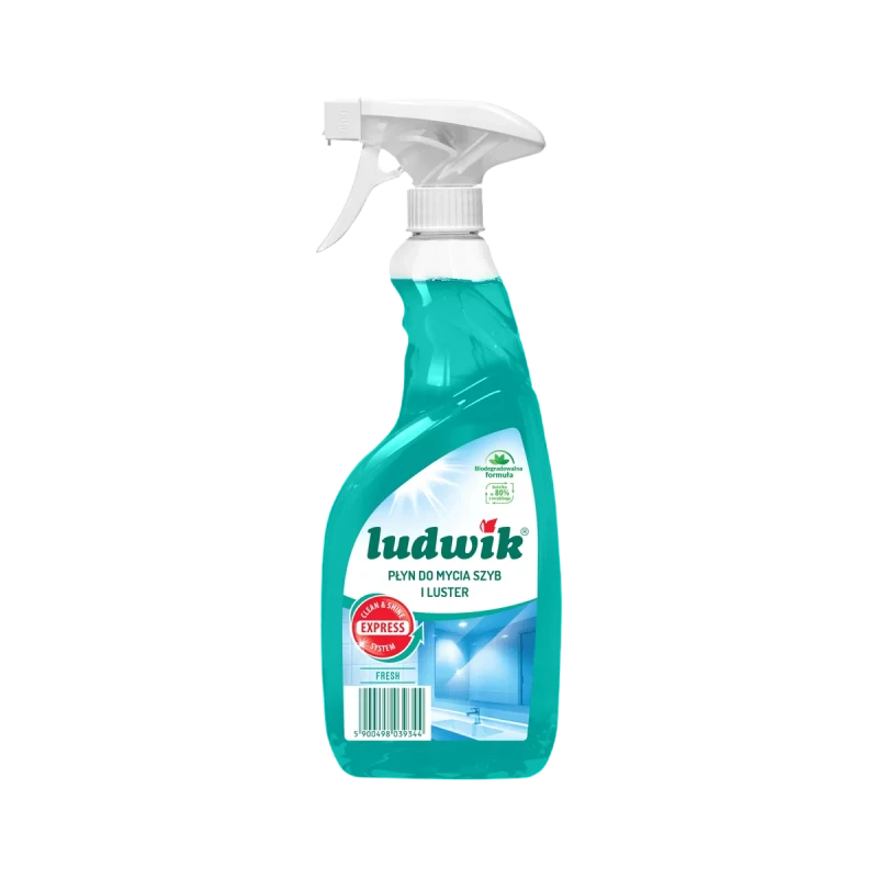 Ludwik Glass & Mirror Cleaner Spray, Fresh, Streak-Free Shine - Ludwik
