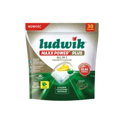 Ludwik MAXX Power Plus All in 1 Dishwasher Capsules, Lemon, 30 Capsules