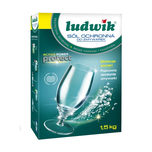 Ludwik Protective Dishwasher Salt, Water Softening & Limescale Protection, 1.5 kg Ludwik Protective Dishwasher Salt, Water Softening & Limescale Protection, 1.5 kg