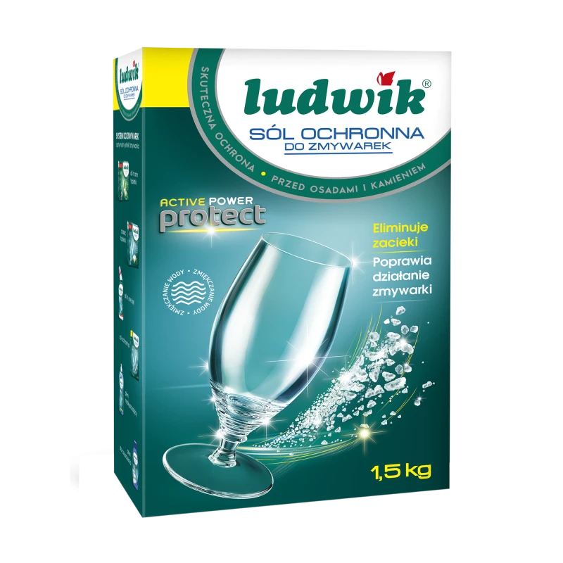 Ludwik Protective Dishwasher Salt, Water Softening & Limescale Protection, 1.5 kg - Ludwik