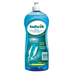 Ludwik Dishwasher Rinse Aid, Shine Active Power, Streak & Deposit Protection, 750 ml