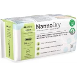 فوط سلس البول من القطن العضوي من NannoDry للبالغين - حماية من التسرب الخفيف 7 بوصات - 20 قطعة - نانوكير
