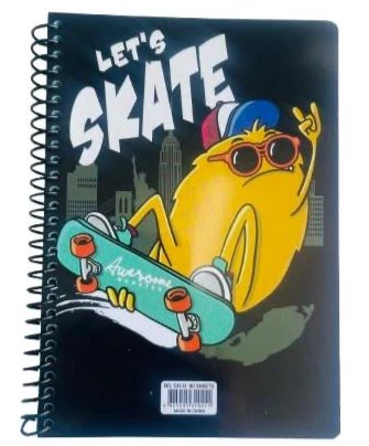 Kids spiral notebook 80 sheets with fun cartoon illustrations inside, high-quality lined pages perfect for school and creativity - Amigo - Image 2