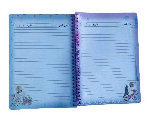 Kids spiral notebook 80 sheets with fun cartoon illustrations inside, high-quality lined pages perfect for school and creativity - Amigo - Image 3