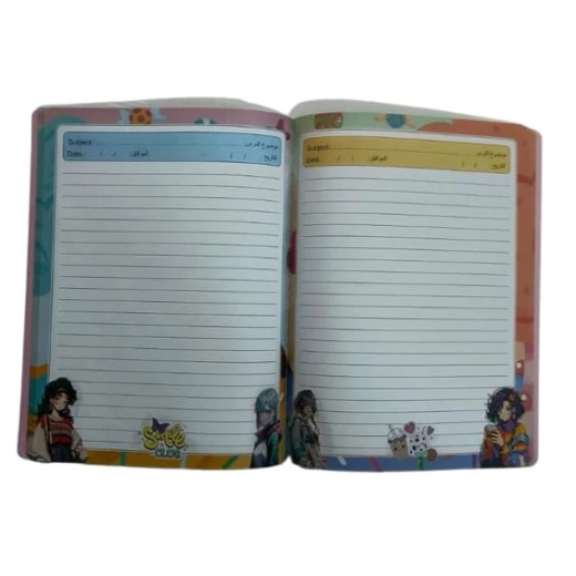 Kids 80 sheets notebook by Amigo with fun cartoon illustrations inside, high quality and perfect for school and drawing - Amigo - Image 2